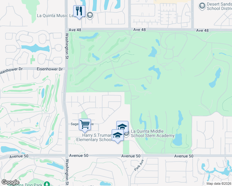 map of restaurants, bars, coffee shops, grocery stores, and more near 78920 Cabrillo Way in La Quinta