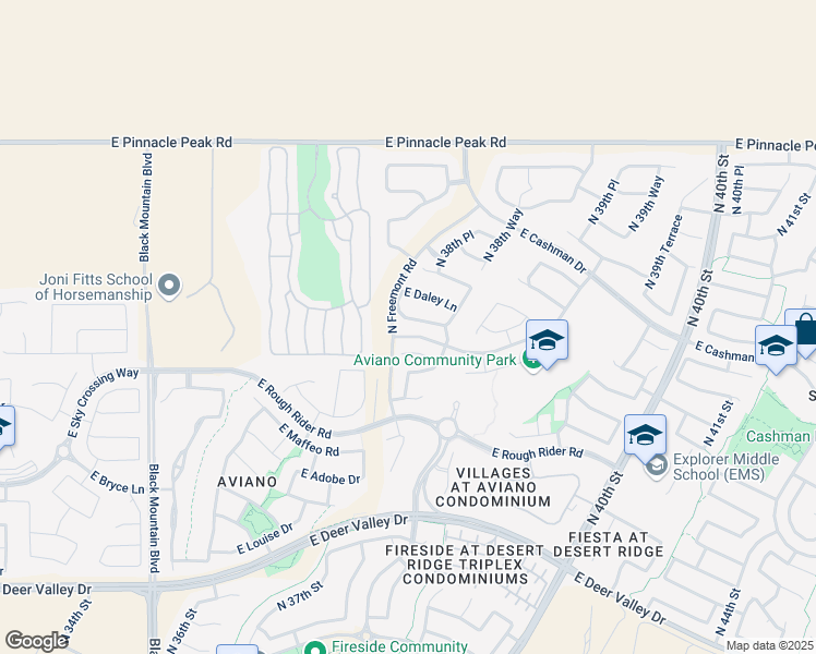 map of restaurants, bars, coffee shops, grocery stores, and more near 3818 East Herrera Drive in Phoenix