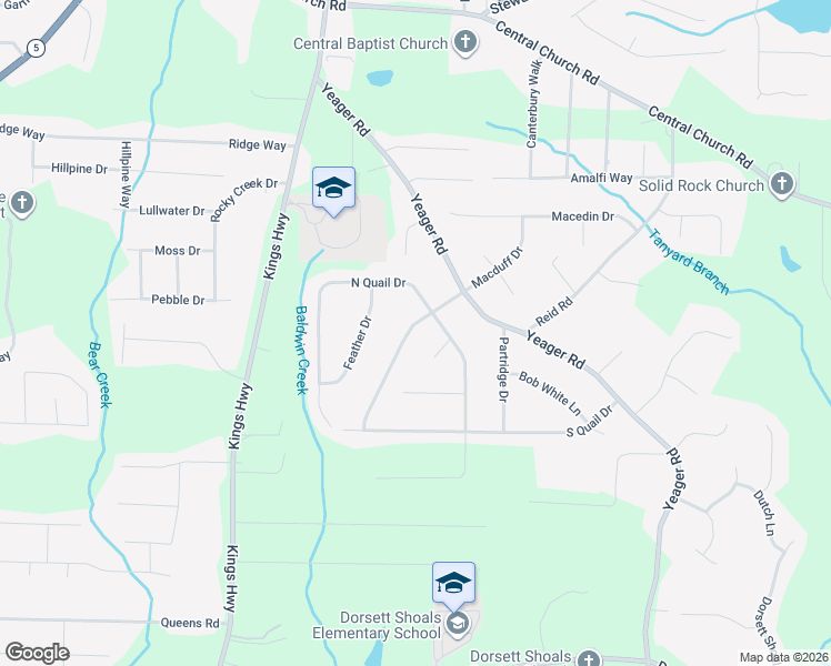 map of restaurants, bars, coffee shops, grocery stores, and more near 4123 Mac Duff Drive in Douglasville