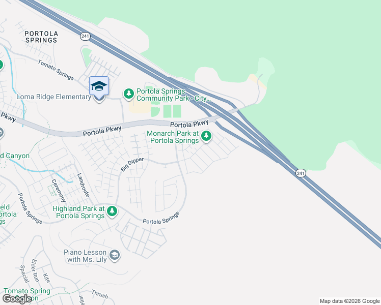 map of restaurants, bars, coffee shops, grocery stores, and more near 223 Birdseye in Irvine