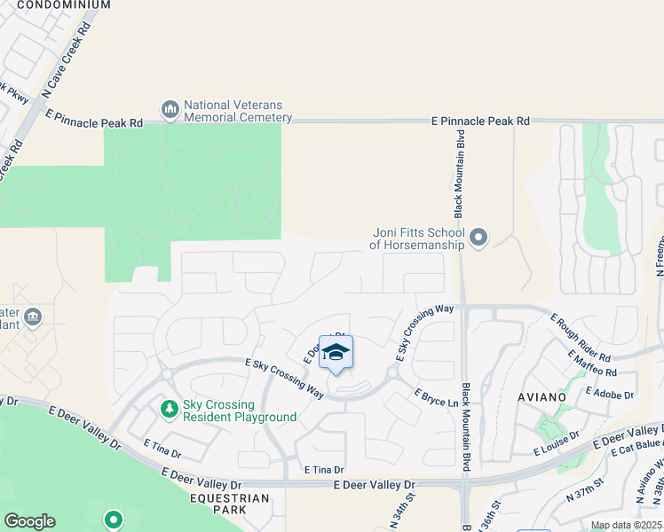 map of restaurants, bars, coffee shops, grocery stores, and more near 3255 East Harlow Drive in Phoenix