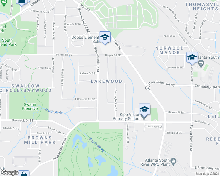 map of restaurants, bars, coffee shops, grocery stores, and more near in Atlanta