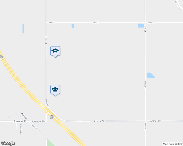 map of restaurants, bars, coffee shops, grocery stores, and more near 48751 Polk Street in Coachella