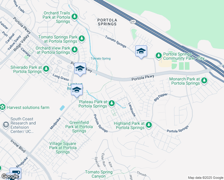 map of restaurants, bars, coffee shops, grocery stores, and more near 117 Wanderer in Trabuco Canyon