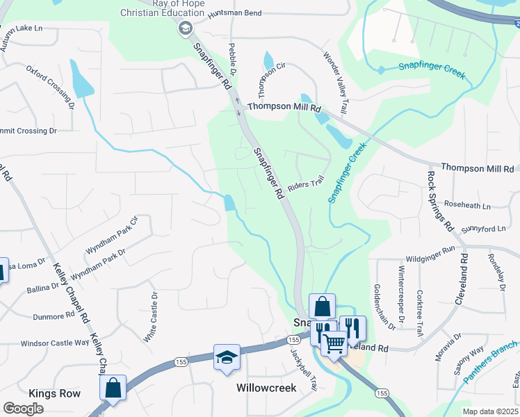 map of restaurants, bars, coffee shops, grocery stores, and more near 4458 Snapfinger Bend in Decatur