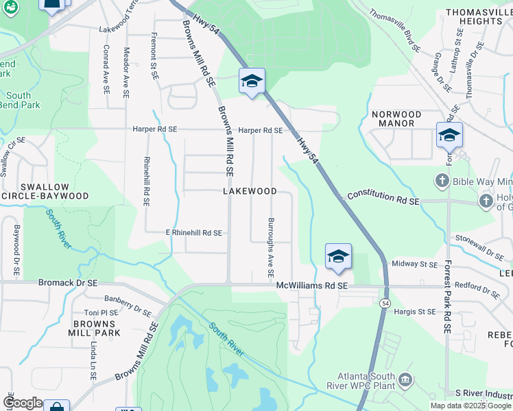 map of restaurants, bars, coffee shops, grocery stores, and more near in Atlanta