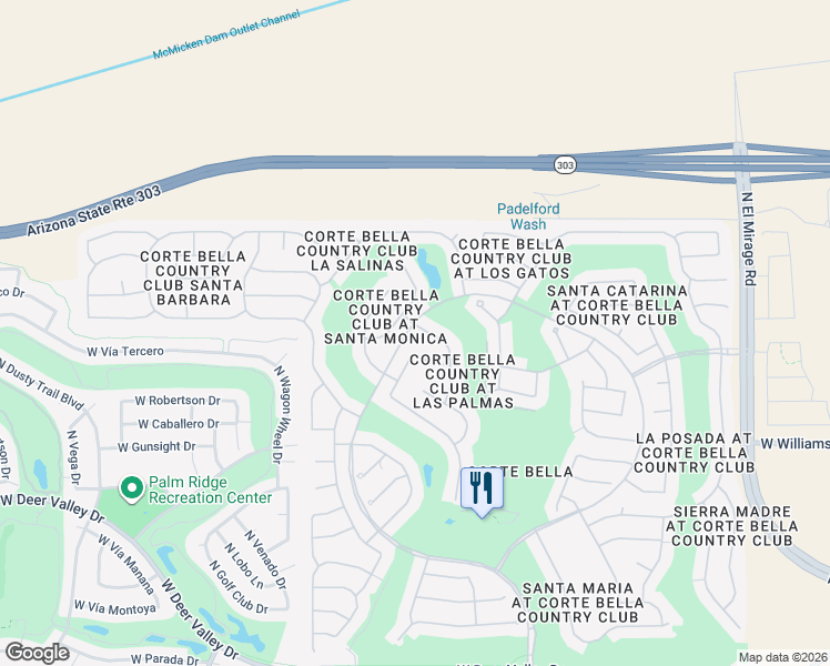 map of restaurants, bars, coffee shops, grocery stores, and more near 13249 West Panchita Drive in Sun City West