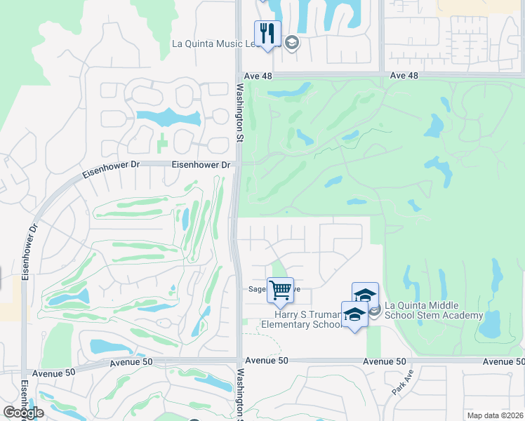 map of restaurants, bars, coffee shops, grocery stores, and more near 78616 Cabrillo Way in La Quinta