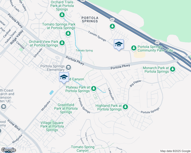 map of restaurants, bars, coffee shops, grocery stores, and more near 113 Wanderer in Irvine