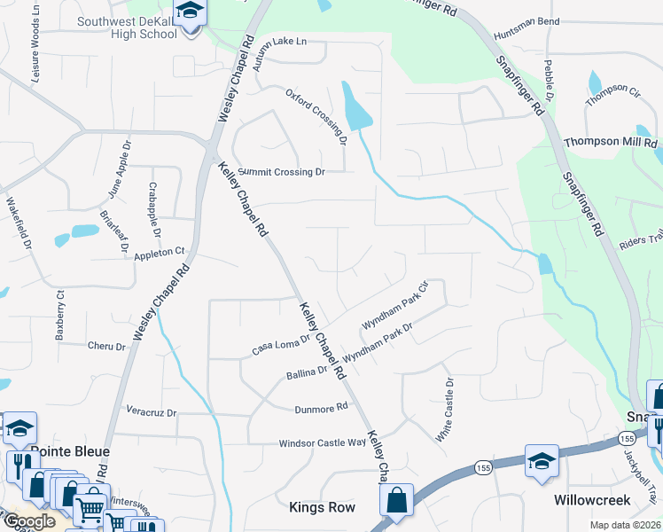 map of restaurants, bars, coffee shops, grocery stores, and more near 3151 Robinwood Trail in Decatur