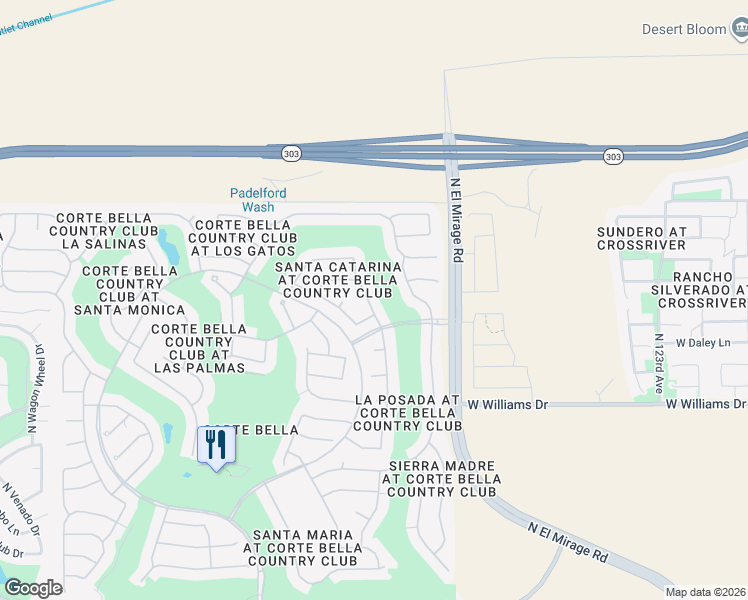 map of restaurants, bars, coffee shops, grocery stores, and more near 23007 North Giovota Drive in Sun City West