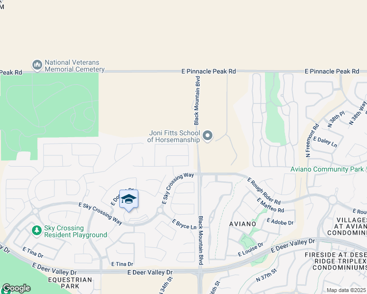 map of restaurants, bars, coffee shops, grocery stores, and more near 3516 East Herrera Drive in Phoenix