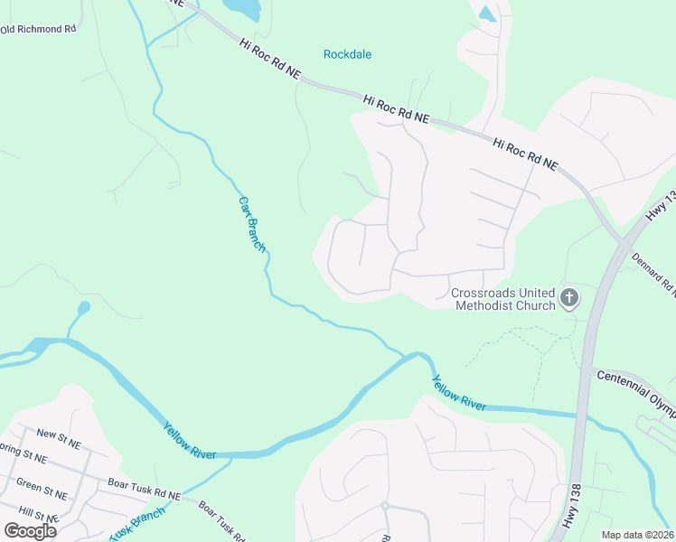 map of restaurants, bars, coffee shops, grocery stores, and more near 2082 Jessica Way in Conyers