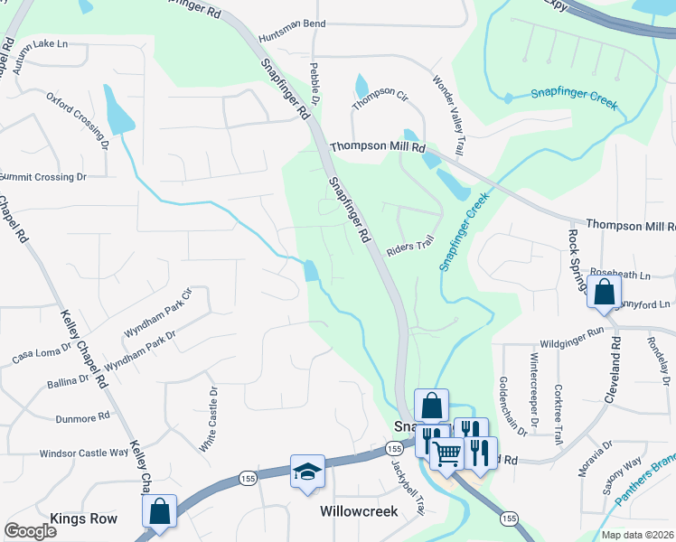 map of restaurants, bars, coffee shops, grocery stores, and more near 4448 Snapfinger Bend in Decatur