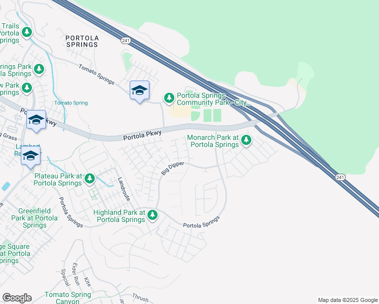 map of restaurants, bars, coffee shops, grocery stores, and more near 130 Spotted Quail in Irvine