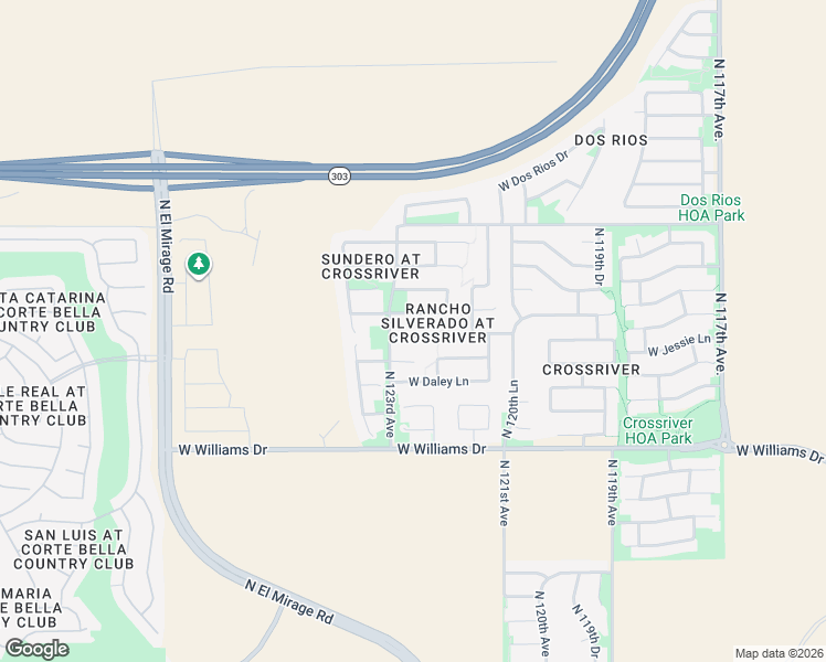 map of restaurants, bars, coffee shops, grocery stores, and more near 12228 West Jessie Court in Sun City