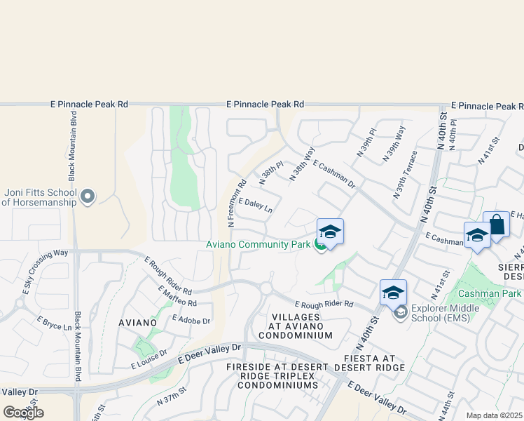 map of restaurants, bars, coffee shops, grocery stores, and more near 3818 East Herrera Drive in Phoenix