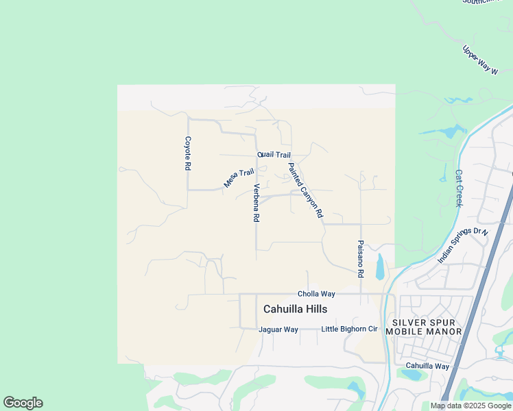 map of restaurants, bars, coffee shops, grocery stores, and more near Verbena Road in Palm Desert