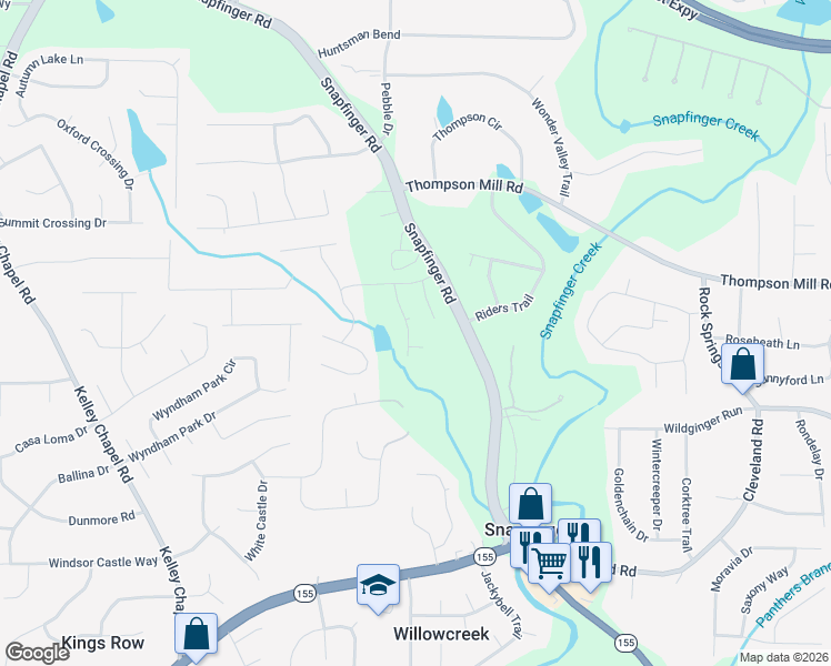 map of restaurants, bars, coffee shops, grocery stores, and more near 4458 Snapfinger Bend in Decatur