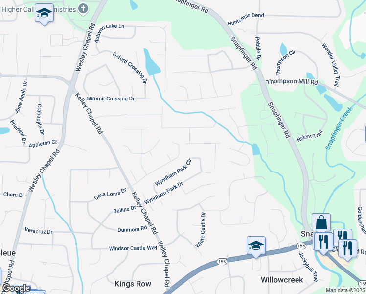 map of restaurants, bars, coffee shops, grocery stores, and more near 4299 Sherwood Oaks Drive in Decatur
