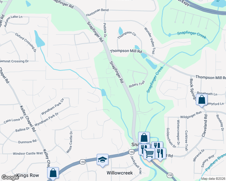 map of restaurants, bars, coffee shops, grocery stores, and more near 4458 Snapfinger Bend in Decatur