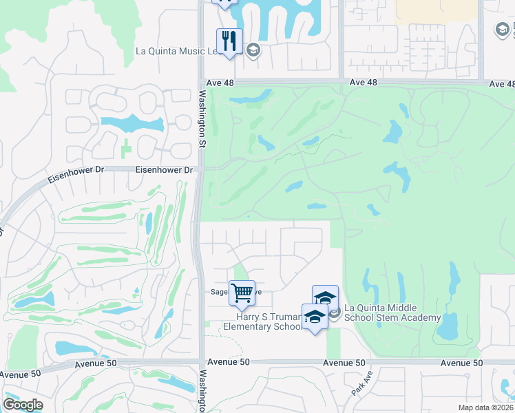 map of restaurants, bars, coffee shops, grocery stores, and more near 78700 Cabrillo Way in La Quinta