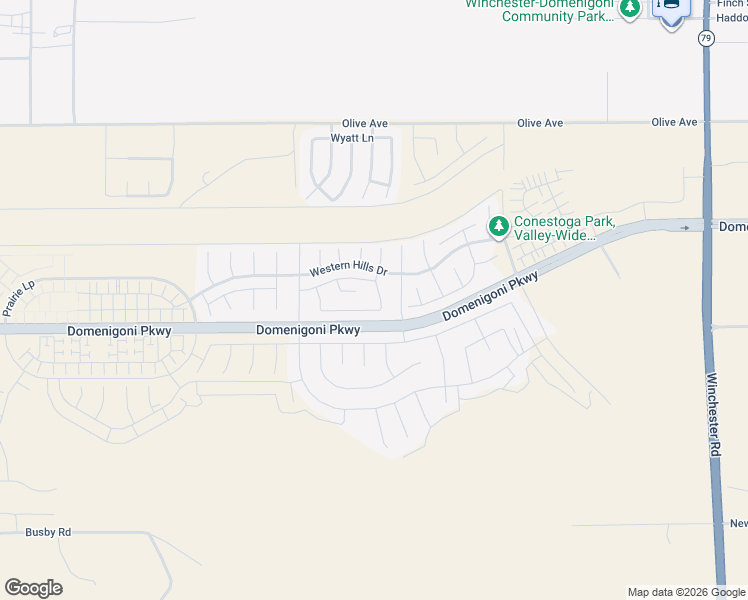 map of restaurants, bars, coffee shops, grocery stores, and more near 29443 Canteen Circle in Menifee