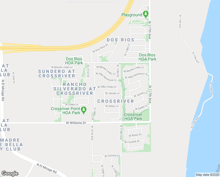 map of restaurants, bars, coffee shops, grocery stores, and more near 11955 West Villa Chula Lane in Sun City
