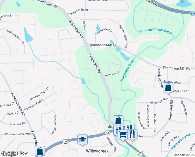 map of restaurants, bars, coffee shops, grocery stores, and more near 4458 Snapfinger Bend in Decatur