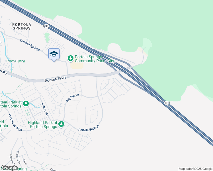 map of restaurants, bars, coffee shops, grocery stores, and more near Portola Parkway in Trabuco Canyon