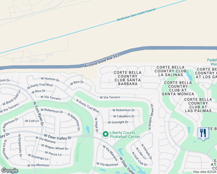 map of restaurants, bars, coffee shops, grocery stores, and more near 13812 West Sola Drive in Sun City West