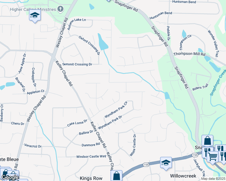 map of restaurants, bars, coffee shops, grocery stores, and more near 4253 Harvest Hill Court in Decatur