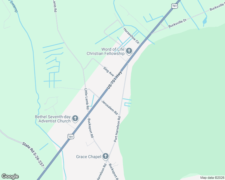 map of restaurants, bars, coffee shops, grocery stores, and more near 7984 U.S. 701 in Bucksport