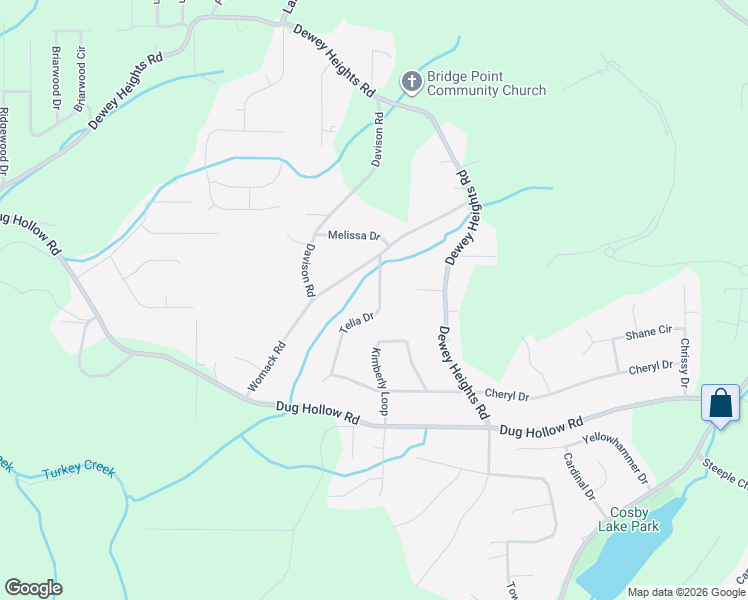 map of restaurants, bars, coffee shops, grocery stores, and more near 6546 Telia Drive in Pinson