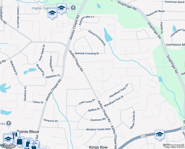 map of restaurants, bars, coffee shops, grocery stores, and more near 3183 Robinwood Trail in Decatur