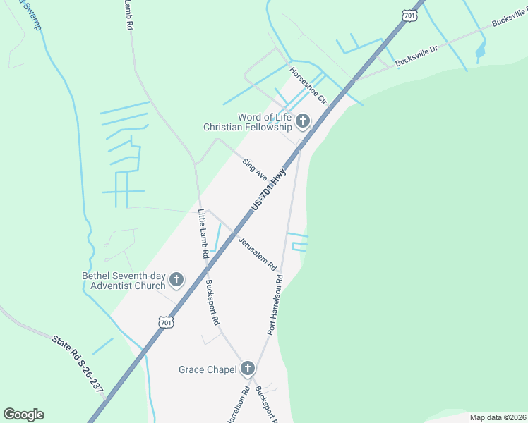 map of restaurants, bars, coffee shops, grocery stores, and more near 7984 U.S. 701 in Bucksport