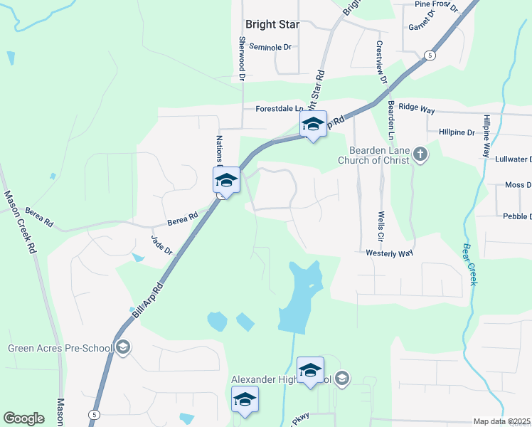 map of restaurants, bars, coffee shops, grocery stores, and more near 6635 Pine Knotch Drive in Douglasville