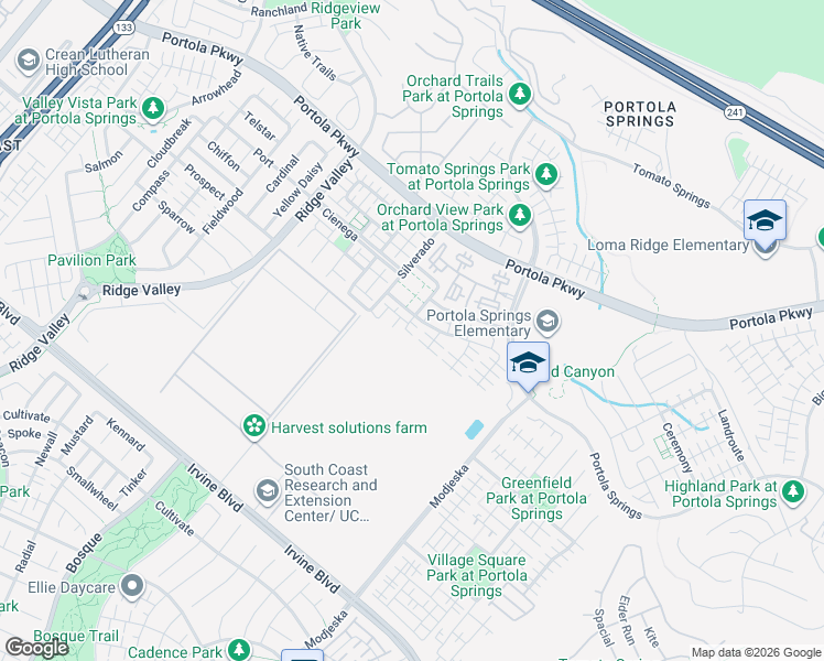 map of restaurants, bars, coffee shops, grocery stores, and more near 40 Pathway in Irvine