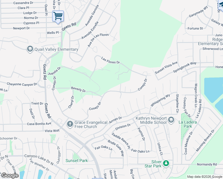 map of restaurants, bars, coffee shops, grocery stores, and more near 24460 Conejo Drive in Menifee