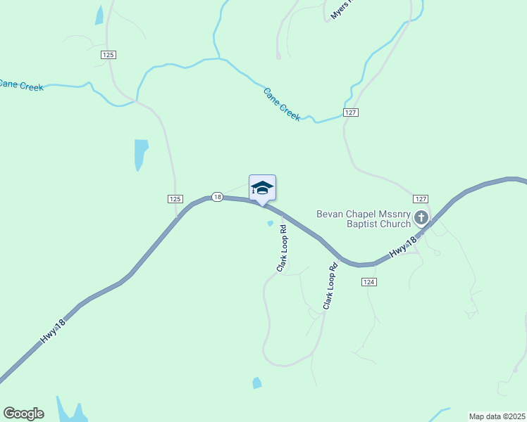 map of restaurants, bars, coffee shops, grocery stores, and more near 21282 Alabama 18 in Berry