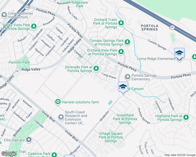 map of restaurants, bars, coffee shops, grocery stores, and more near 56 Pathway in Irvine