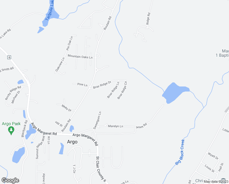 map of restaurants, bars, coffee shops, grocery stores, and more near 125 Briar Ridge Circle in Odenville