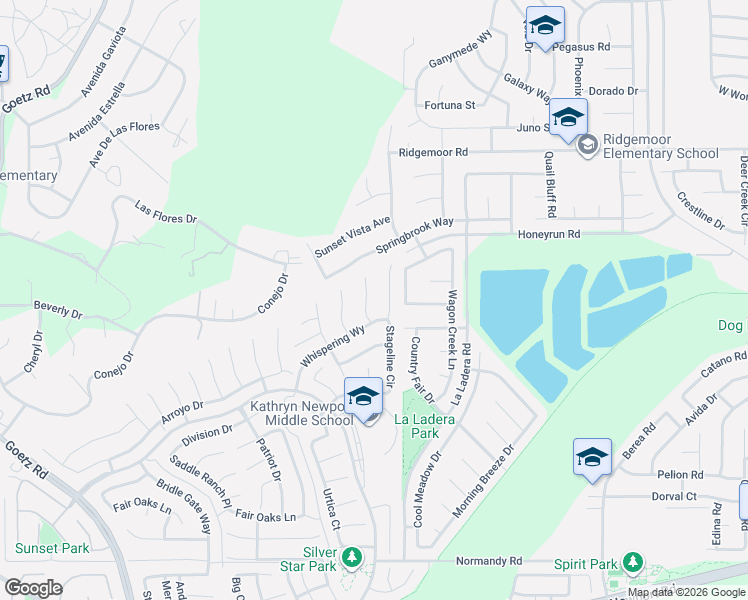 map of restaurants, bars, coffee shops, grocery stores, and more near 24829 Springbrook Way in Menifee