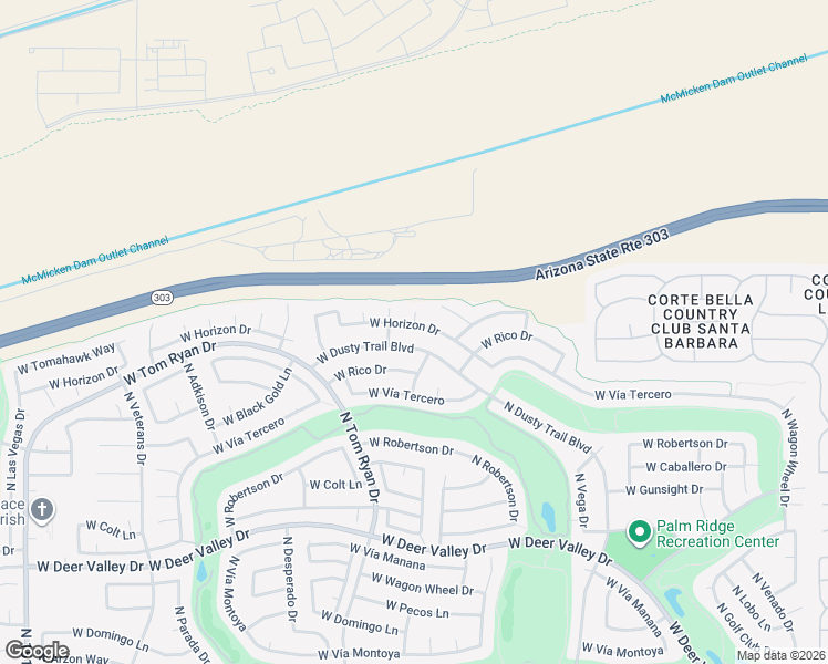 map of restaurants, bars, coffee shops, grocery stores, and more near 14133 West Horizon Drive in Sun City West
