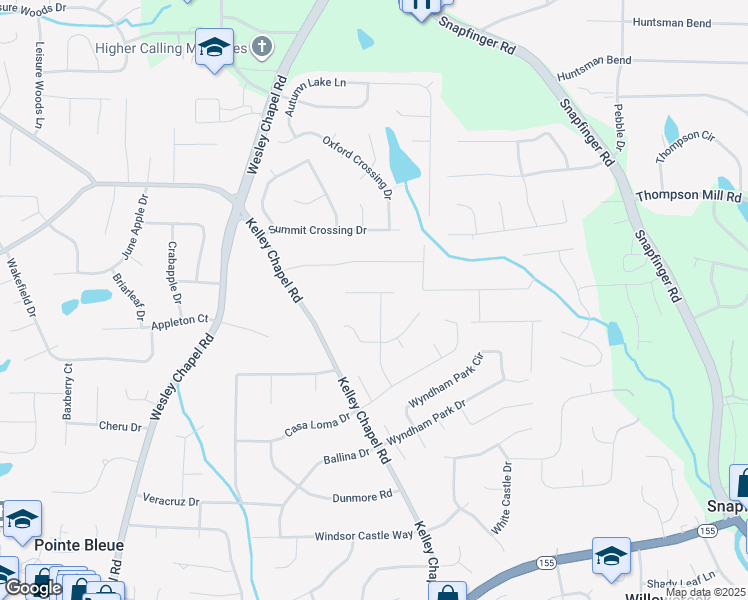 map of restaurants, bars, coffee shops, grocery stores, and more near 4181 Archer Trail in Decatur