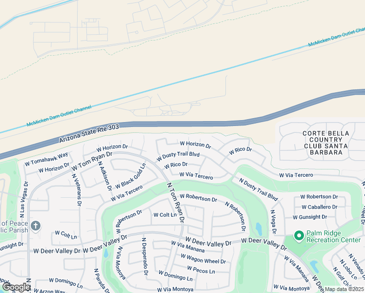 map of restaurants, bars, coffee shops, grocery stores, and more near 14219 West Horizon Drive in Sun City West