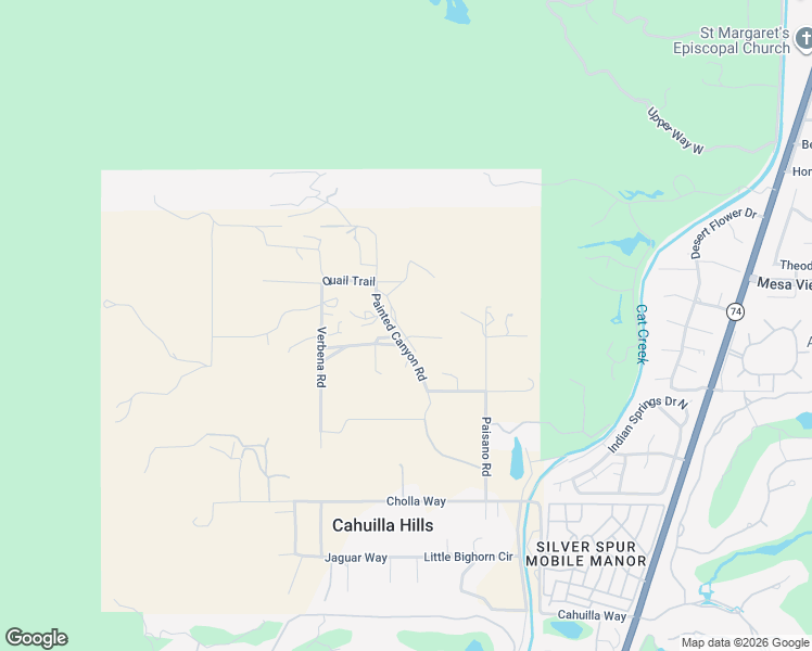 map of restaurants, bars, coffee shops, grocery stores, and more near 48230 Painted Canyon Road in Palm Desert