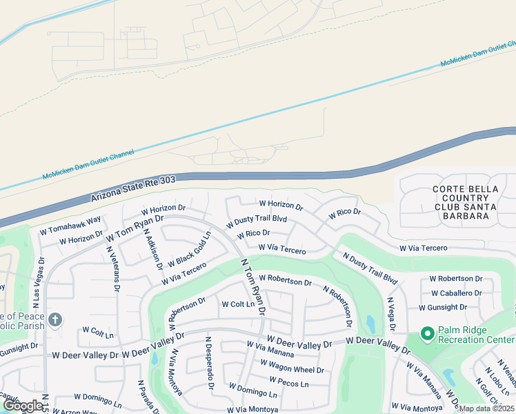 map of restaurants, bars, coffee shops, grocery stores, and more near 14223 West Horizon Drive in Sun City West