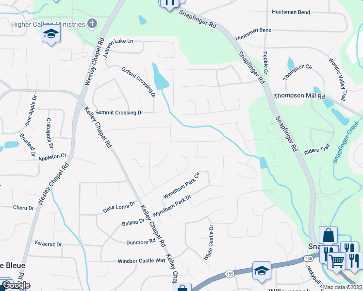 map of restaurants, bars, coffee shops, grocery stores, and more near 4253 Harvest Hill Court in Decatur