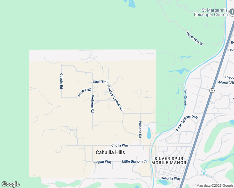 map of restaurants, bars, coffee shops, grocery stores, and more near 48230 Painted Canyon Road in Palm Desert